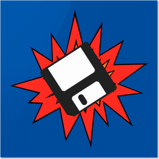 Dynamic Retro Floppy Disc old skool tech Posters and Art